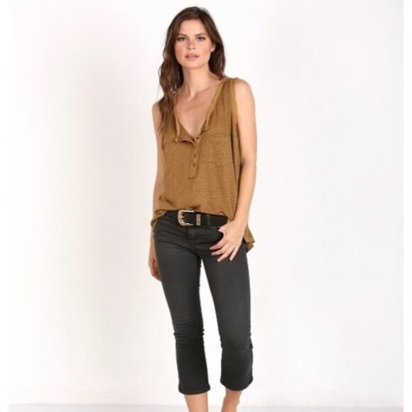 Free People Linen Traveler Tank - Picture 1 of 5